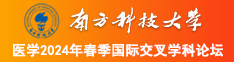 狂插美女骚逼网站视频南方科技大学医学2024年春季国际交叉学科论坛